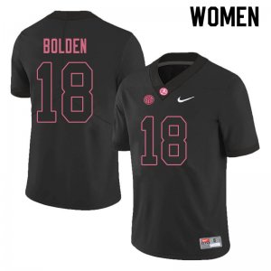 NCAA Women's Alabama Crimson Tide #18 Slade Bolden Stitched College 2019 Nike Authentic Black Football Jersey XZ17M64BE